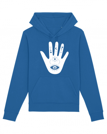 Esoteric Hand with Eye white Royal Blue