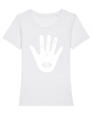 Esoteric Hand with Eye white White
