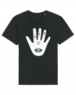 Esoteric Hand with Eye white Tricou mânecă scurtă Unisex Rocker