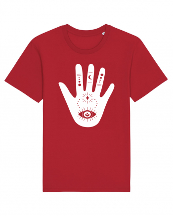 Esoteric Hand with Eye white Red