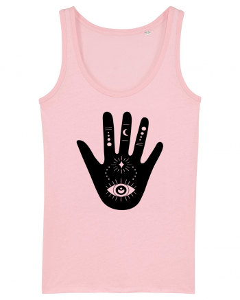 Esoteric Hand with Eye Black Cotton Pink