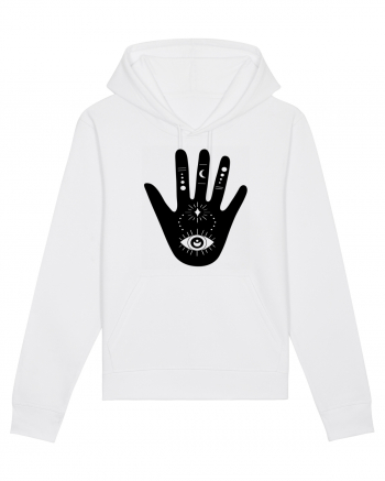 Esoteric Hand with Eye Black White