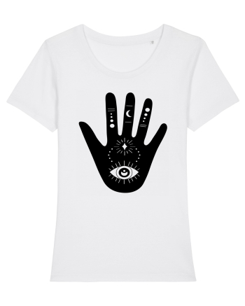 Esoteric Hand with Eye Black White