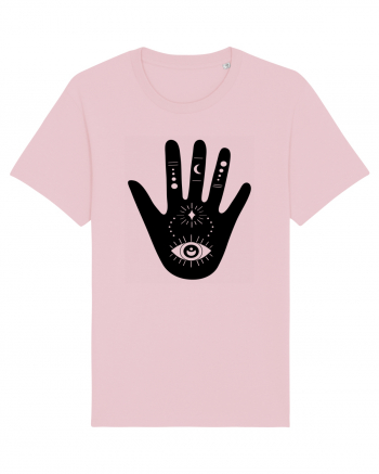 Esoteric Hand with Eye Black Cotton Pink