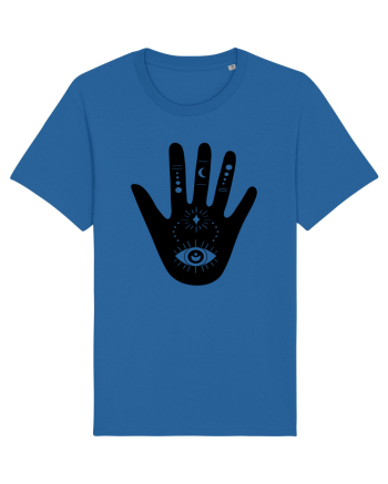Esoteric Hand with Eye Black Royal Blue