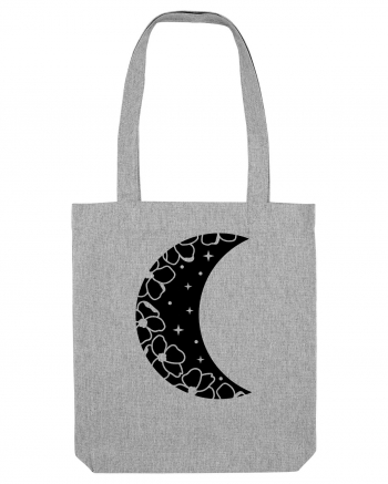 Moon With Flowers black Heather Grey