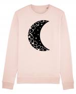 Moon With Flowers black Bluză mânecă lungă Unisex Rise