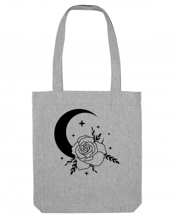 Celestial Moon Flower Black Heather Grey