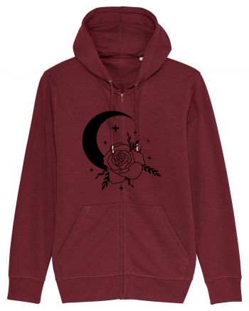 Celestial Moon Flower Black Burgundy