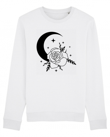 Celestial Moon Flower Black White