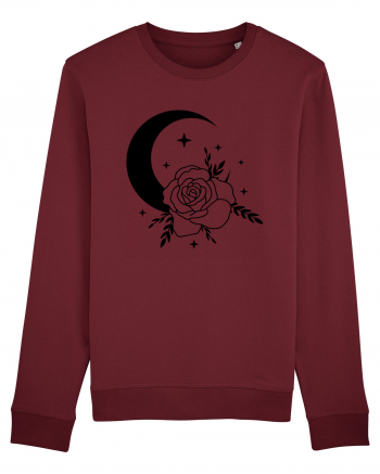 Celestial Moon Flower Black Burgundy