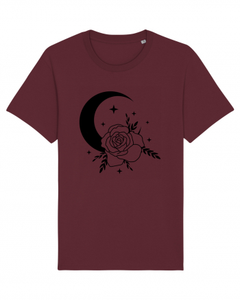 Celestial Moon Flower Black Burgundy