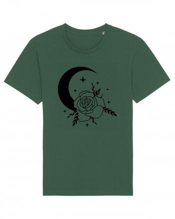 Celestial Moon Flower Black Bottle Green