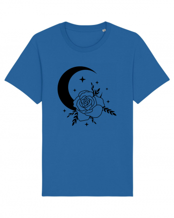 Celestial Moon Flower Black Royal Blue