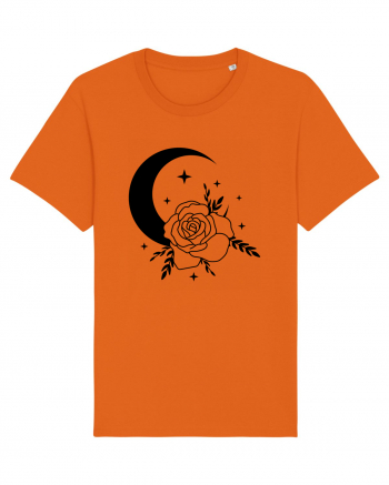 Celestial Moon Flower Black Bright Orange