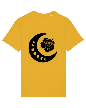 Celestial Moon Phases Flowers Black Spectra Yellow