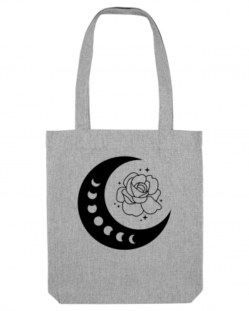 Celestial Moon Phases Flowers bw Heather Grey