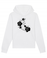 Celestial Moon Flowers Black Hanorac Unisex Drummer