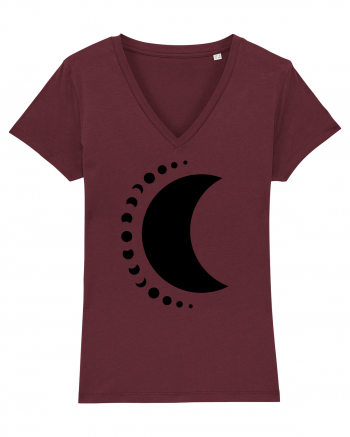 Fazele Lunii Moon Phases Black Burgundy