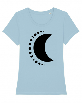 Fazele Lunii Moon Phases Black Sky Blue