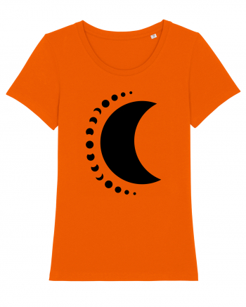 Fazele Lunii Moon Phases Black Bright Orange