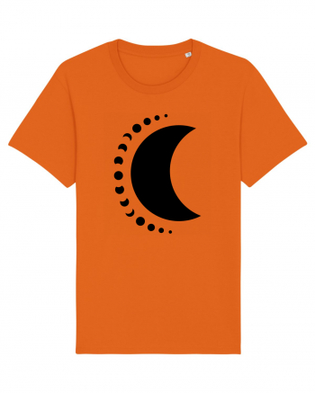 Fazele Lunii Moon Phases Black Bright Orange