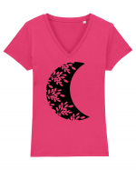 The Moon Luna black Tricou mânecă scurtă guler V Damă Evoker