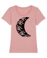 The Moon Luna black Tricou mânecă scurtă guler larg fitted Damă Expresser