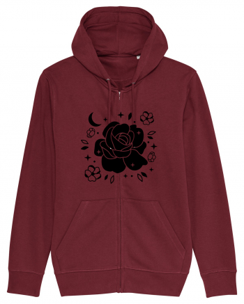 Celestial Flower black Burgundy