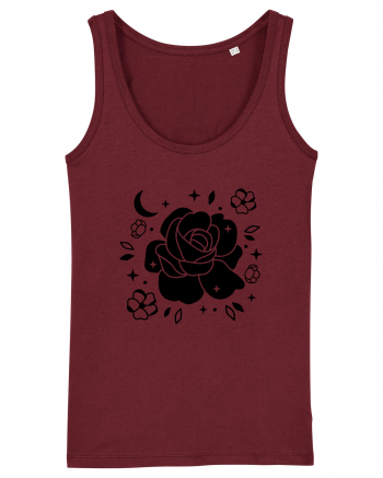 Celestial Flower black Burgundy