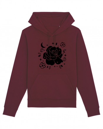 Celestial Flower black Burgundy