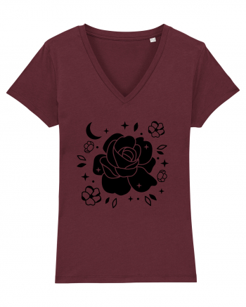 Celestial Flower black Burgundy