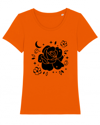 Celestial Flower black Bright Orange