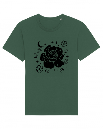 Celestial Flower black Bottle Green