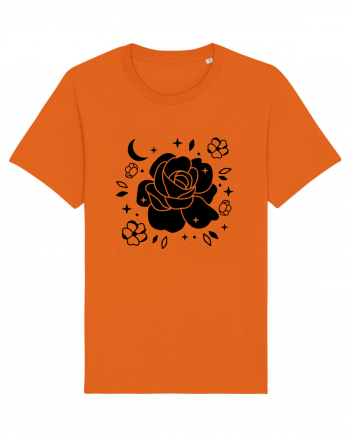 Celestial Flower black Bright Orange