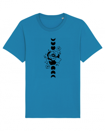 Moon Flower Moon Phases black Azur