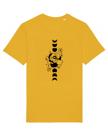 Moon Flower Moon Phases black Spectra Yellow