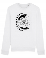 Moon Flower Moon Phases bw Bluză mânecă lungă Unisex Rise