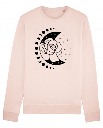 Moon Flower Moon Phases bw Candy Pink