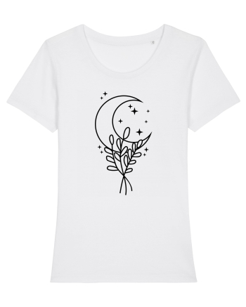 Moon Flower bw White