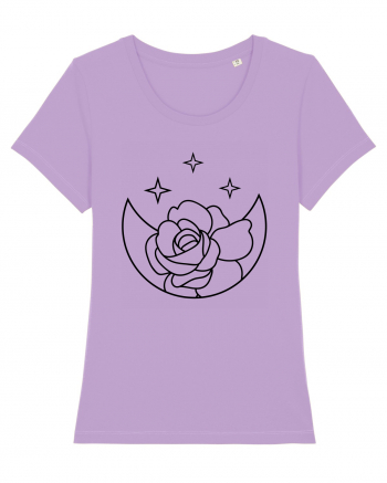 Moon Flower and Stars Lavender Dawn