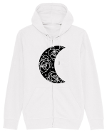 Moon Flowers black Hanorac cu fermoar Unisex Connector