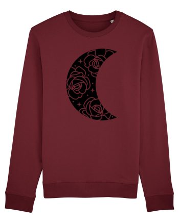 Moon Flowers black Burgundy