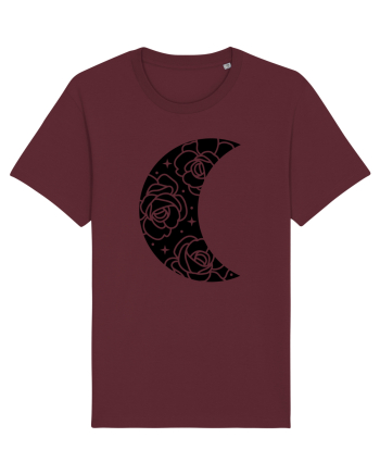 Moon Flowers black Burgundy