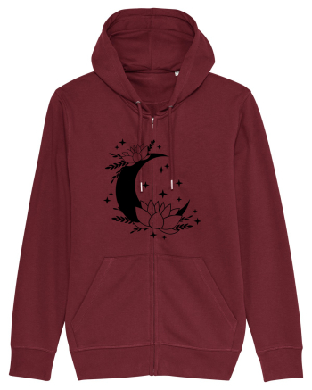 Flowers Of Moon black Burgundy