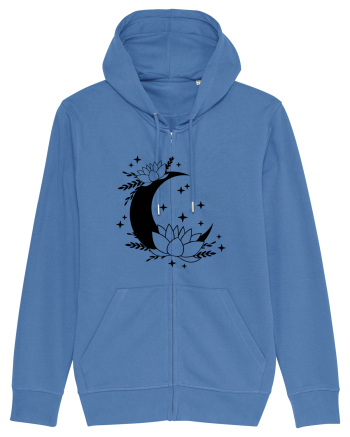 Flowers Of Moon black Bright Blue