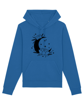Flowers Of Moon black Royal Blue