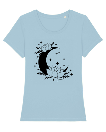 Flowers Of Moon black Sky Blue