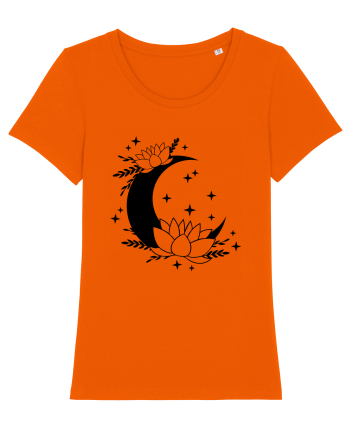 Flowers Of Moon black Bright Orange