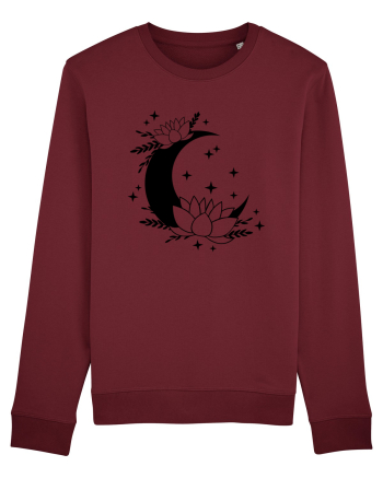 Flowers Of Moon black Burgundy